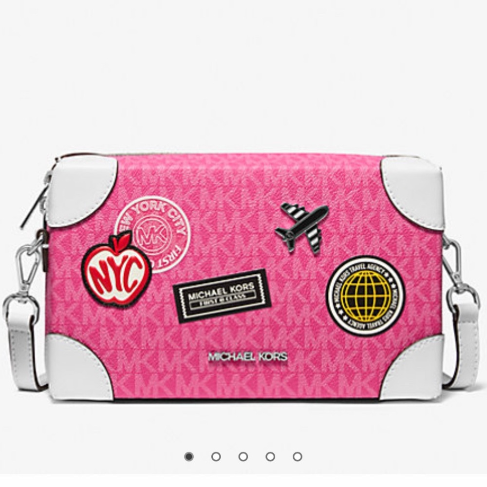 MK Jeanie Embellished Signature Logo Crossbody Bag NWT